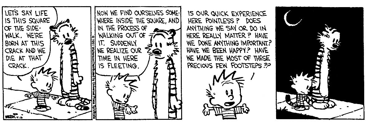 Calvin and Hobbes - The Existential Buddhist (Comic Strip) - Third Monk