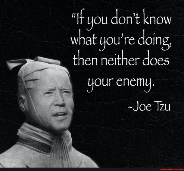 Ff you don't know what you're doing, then neither does your enemy. ~Joe Tzu - America's best pics and videos