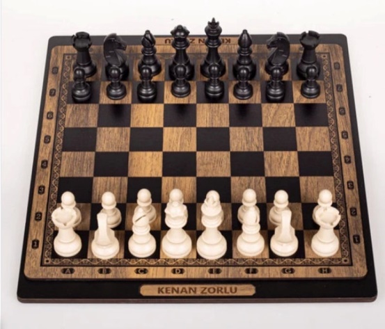 Nome Set di scacchi in legno personalizzato Set di scacchi immagine 1