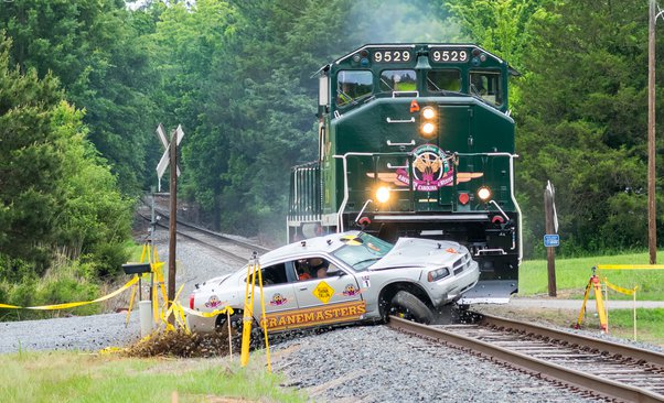 What happens when a car goes onto railway tracks? - Quora