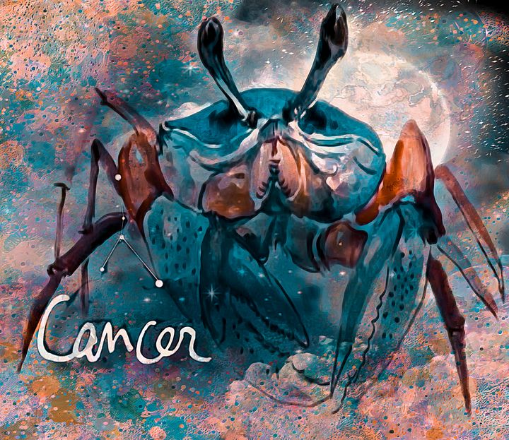 Cancer Zodiac Art - Laurie'sArt111 - Digital Art & AI, Religion, Philosophy, & Astrology, Astrology & Zodiac, Zodiac Signs, Cancer - ArtPal