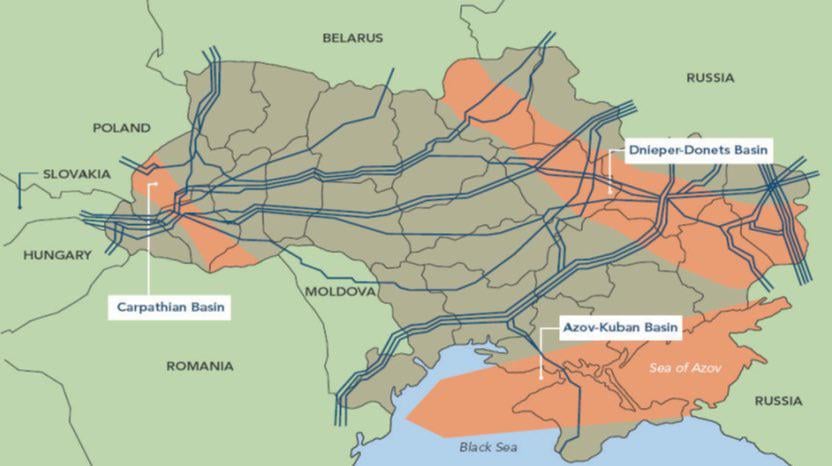 COINCIDENCE? The orange areas represent the second largest natural gas reserves in Europe. The second map shows where Russia's 2022 invasion began. Putin would allow a couple hundred thousand of his people