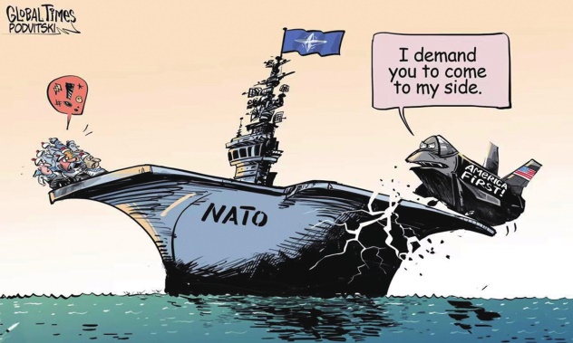 NATO's steering wheel in the wrong hands of Washington - Global Times