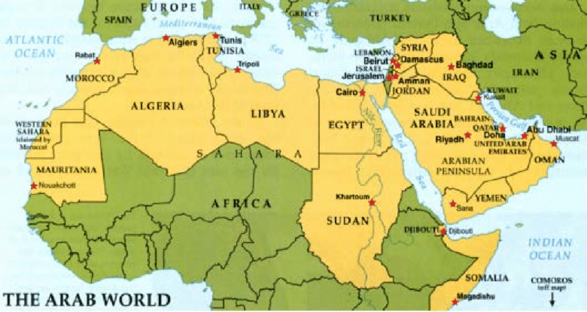 Map of the Arab World | Download Scientific Diagram