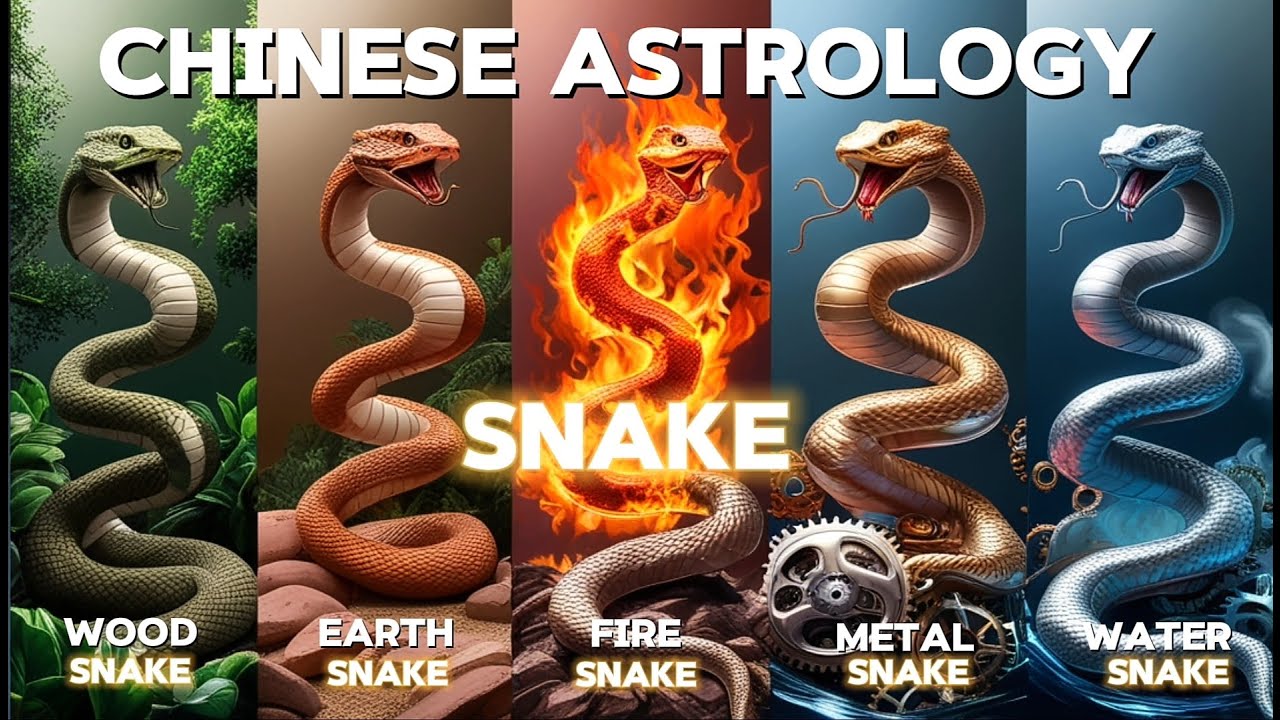 wood, fire, earth, metal, and water Snake: Chinese Astrology - YouTube