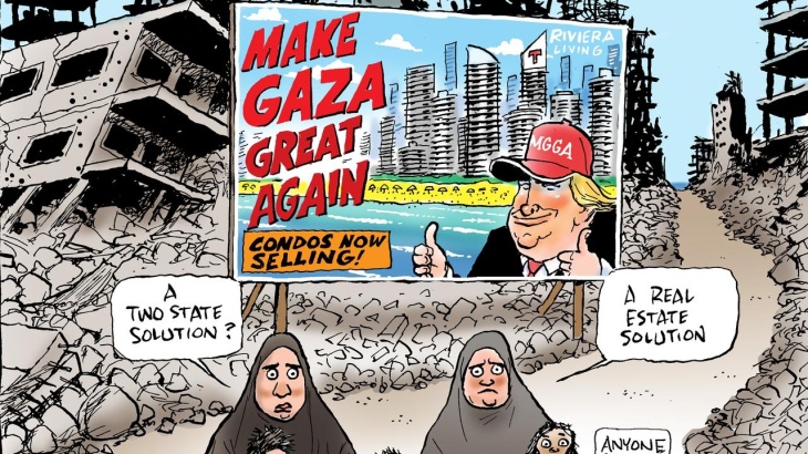 Kids News: Trump touts resort towers for Gaza in Knight cartoon | KidsNews