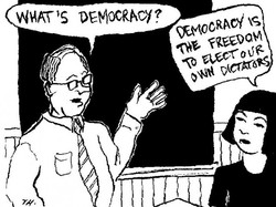 Political Cartoon - Democracy