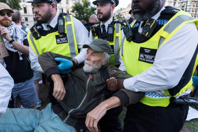 We've completely flummoxed the police': Thousands join pensioners' sit-in for Palestine