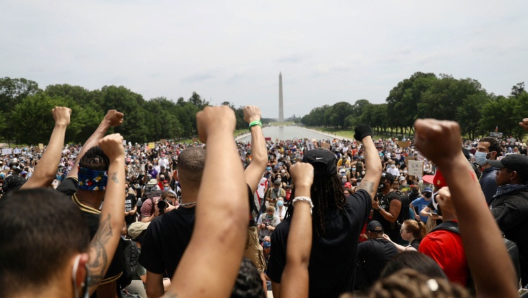 Crowds Assemble Across Washington In Mass Demonstrations Against Police Violence | WAMU